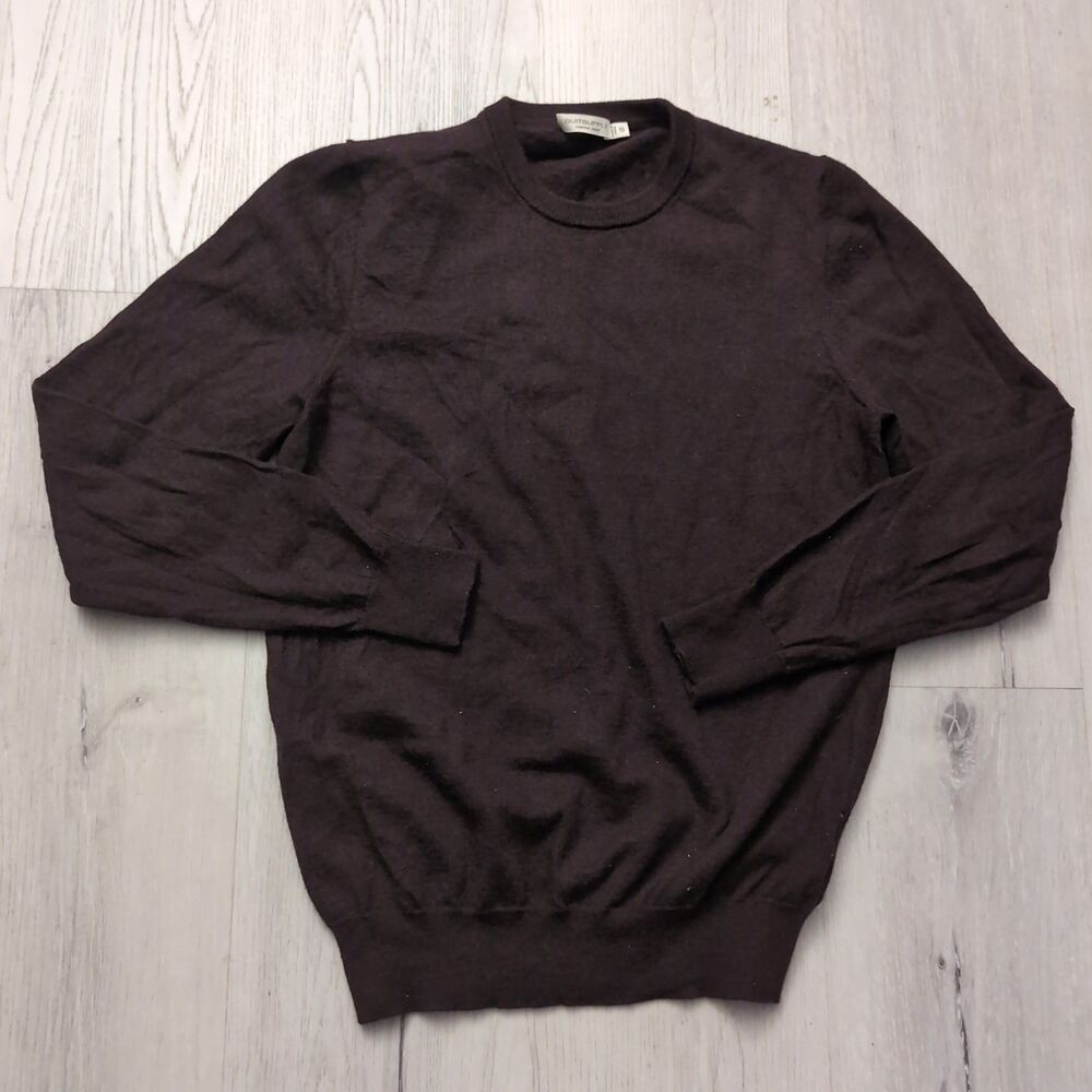 SuitSupply 100% Merino Wool Sweater Women Small Burgundy Long Sleeve
